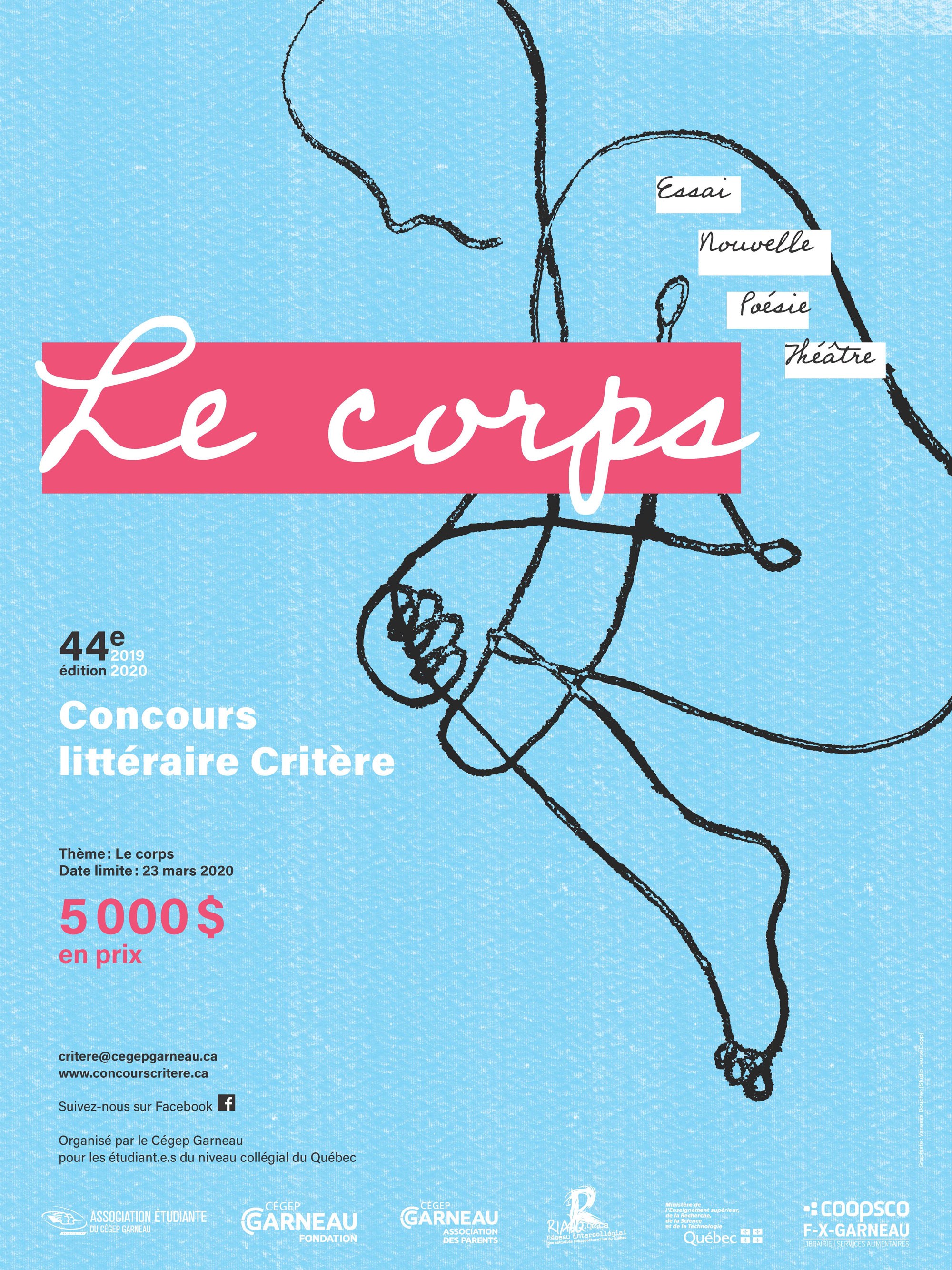Concours littéraire Critère « Le corps » | Flash Garneau